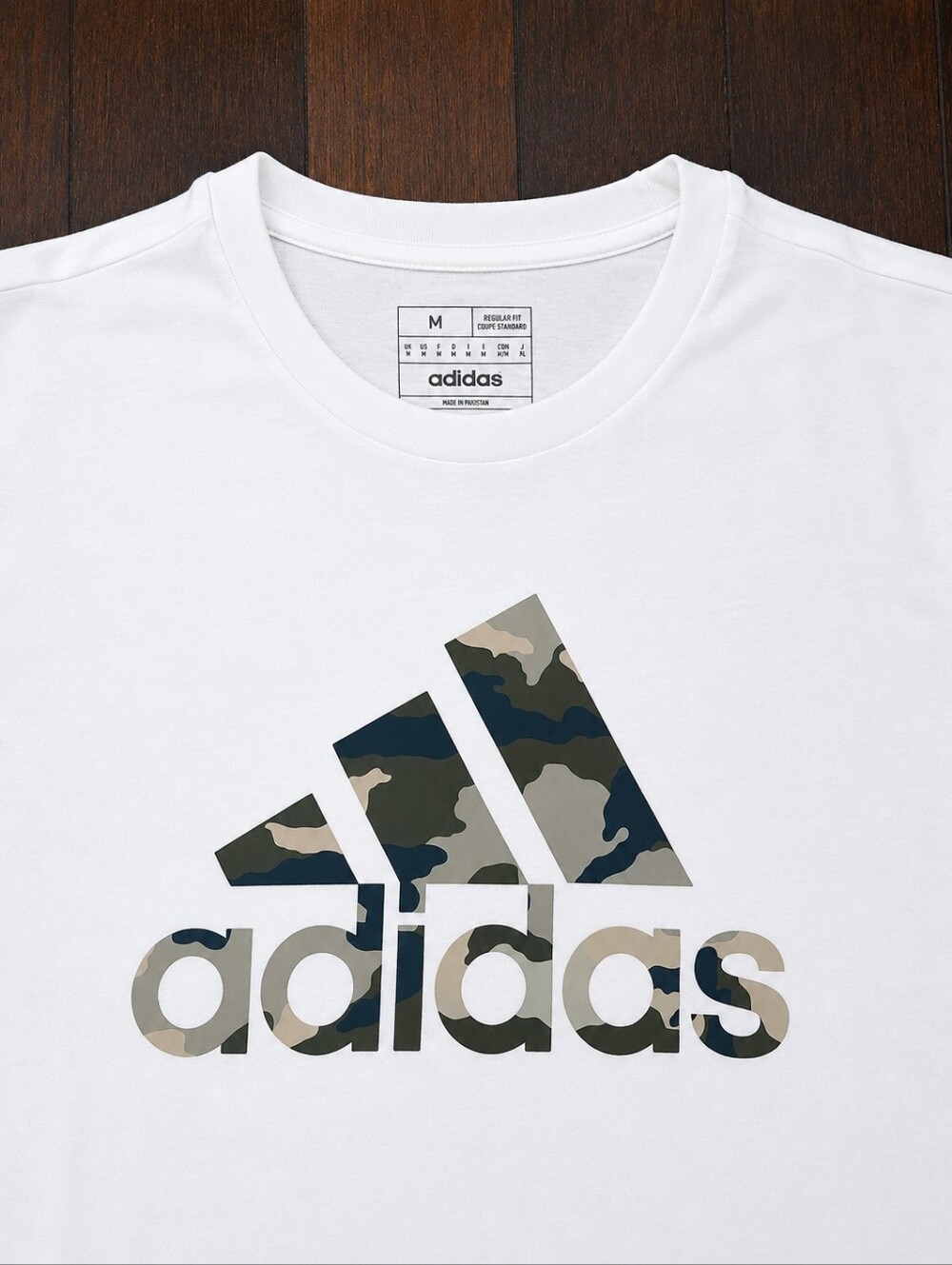 NWOT Adidas Camo Logo Graphic Tee – White Men’s M - Picture 2 of 7